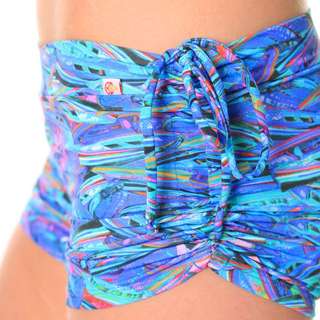 Shakti Activewear Side String Shorts Oil On Canvas M (yoga,lululemon,liquidoactive,teeki)