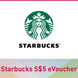 Starbucks $5 e-Voucher