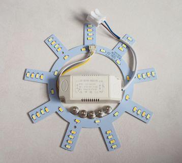 True 12W Tri-Colors Fan 172mm LED Ceiling Light LED Lamp LED Light c/w LED Driver Magnets