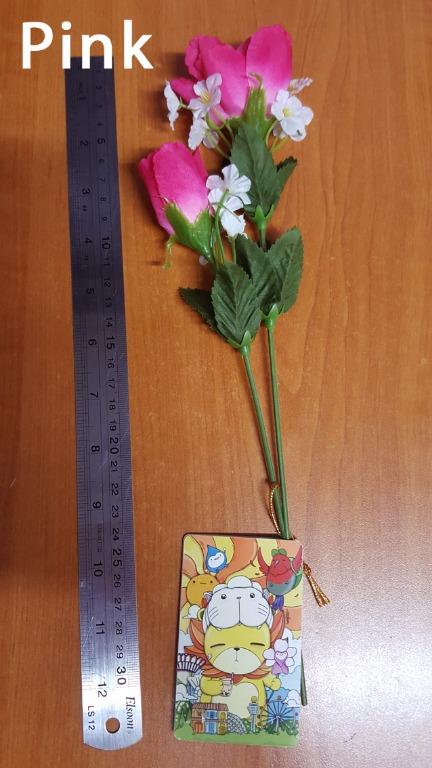 Artificial plastic Roses (Bulk, >500 in stock) (Category: Artificial Plants & Flowers) located in Singapore. Submitted by helloimapotato (Listing ID 282866652, Image 4). Description: Selling artificial Rose stalks in sets/boxes of 24 stalks 🌹 Attractive and vibrant colours 🌹 Two roses per stalk ➤ Retail price $2.50+/stalk. Selling at only $30 per box of 24 stalks! In stock : 🌹 Red : ALL SOLD 🌹 Pink : 12 boxes left * Price negotiable for bulk 