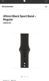 Apple Watch 40mm Black Sport Band