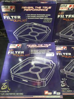 Uma racing motorcycle  air filter dual kit yamaha sniper spark jupiter lc135 r15v3 r15 mxking aerox nvx