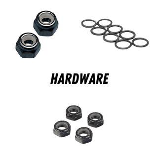 Skateboard kingpin nuts, axle nuts & speed washers