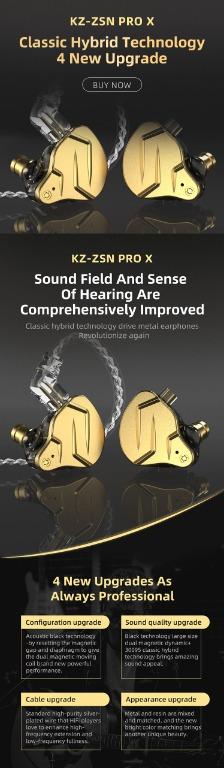 [🎶SG] KZ ZSN PRO X, IEM Earphones, 1BA 1DD With MIC (Category: Earphones) located in Singapore. Submitted by sam_audio (Listing ID 1037471358, Image 2). Description: AUTHORIZED KZ DEALER (>‿◠)✌ SAM AUDIO 🎵 AUTHORIZED KZ DEALER - 1 Year Local Warranty & Aftersales Support 📦 Receive in 3 Days - Ninjavan Delivery ($5) - Free Ninjavan Delivery for purchases above $50 - Or top up $30 for Express Delivery (End of day) 💲 Best Price Guaranteed - We w