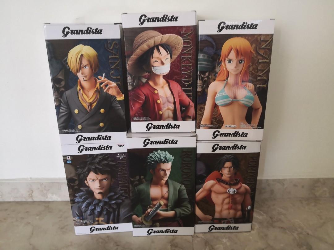 Banpresto grandista one piece (Category: Toy Figures) located in Singapore. Submitted by jayluffy (Listing ID 1117862901, Image 1). Description: Banpresto grandista one piece Brand new Sanji is well used Selling as a set Luffy (gold toei, box opened figure seal) Zoro (gold toei, new) Nami (gold toei, new) Law (gold toei, new) Ace (gold toei, new) Sanji (white toei, used) Self collect at Jelapang lrt Interested please pm me.