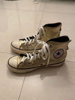 Authentic Converse Chuck Taylor Gold Zipper Back