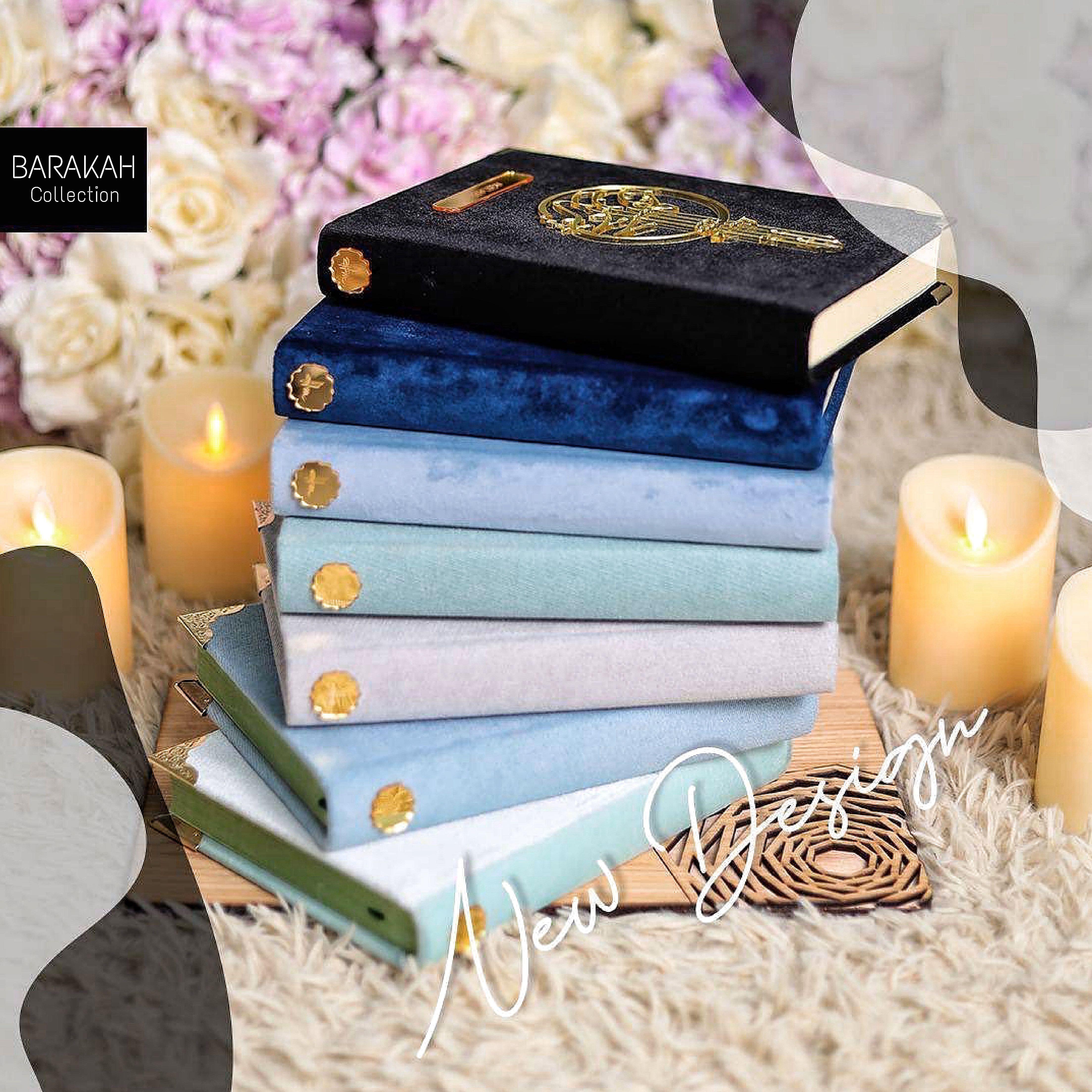 Al-Quran Premium Velvet Cover + Al-Quran Size A5 (Without Tagging) (Category: Religion Books) located in Singapore. Submitted by barakah.collection.sg (Listing ID 1071881741, Image 1). Description: 📢 Al-Quran Premium Velvet - 19 Colours ((Available Size A4/A5)) • Items open for Preorder. 📌Boleh dibuat sebagai Hantaran 📌 Tambah Nama Plate (Jawi/Rumi) extra $15 (Refer to 2nd/3rd/4th photos) (❌DISCONTINUED) 📌 Tambah Edge Gilded (Warna Tepi) extr