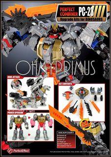 ⭐[IN STOCK] Perfect Effect PE PC-23 PC23 - Transformers Takara Tomy Hasbro Generations Selects / Power of the Primes POTP Dinobots Volcanicus Grimlock Upgrade Kit (Reissue) ⭐️