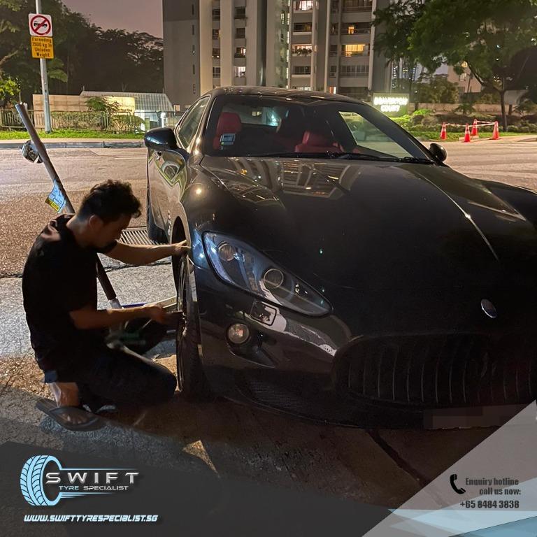Change Car Tire Onsite Service (Category: Mobile Tyre Replacement) located in Singapore. Submitted by swift_tyre_specialist (Listing ID 1090989658, Image 4). Description: Need to change car tyre at your place because tyre can't repair? We provide this service! Give us a call for quote. Process and Procedure: ❗️ Call us and tell us your issue. ❗️ Confirm the price with us. ❗️ Provide us your location, car plate number and as much details as possib