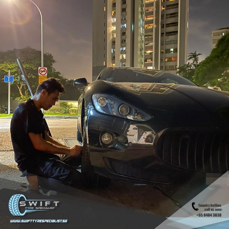Change Car Tire Onsite Service (Category: Mobile Tyre Replacement) located in Singapore. Submitted by swift_tyre_specialist (Listing ID 1090989658, Image 2). Description: Need to change car tyre at your place because tyre can't repair? We provide this service! Give us a call for quote. Process and Procedure: ❗️ Call us and tell us your issue. ❗️ Confirm the price with us. ❗️ Provide us your location, car plate number and as much details as possib