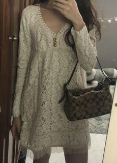 Lolita japan floral lace babydoll mini dress 💖