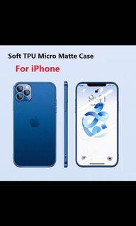 IPHONE 12 THIN SOFT TPU MATTE COVER/CASING NO FINGERPRINT BLUE