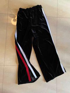 velvet stripe sweatpants
