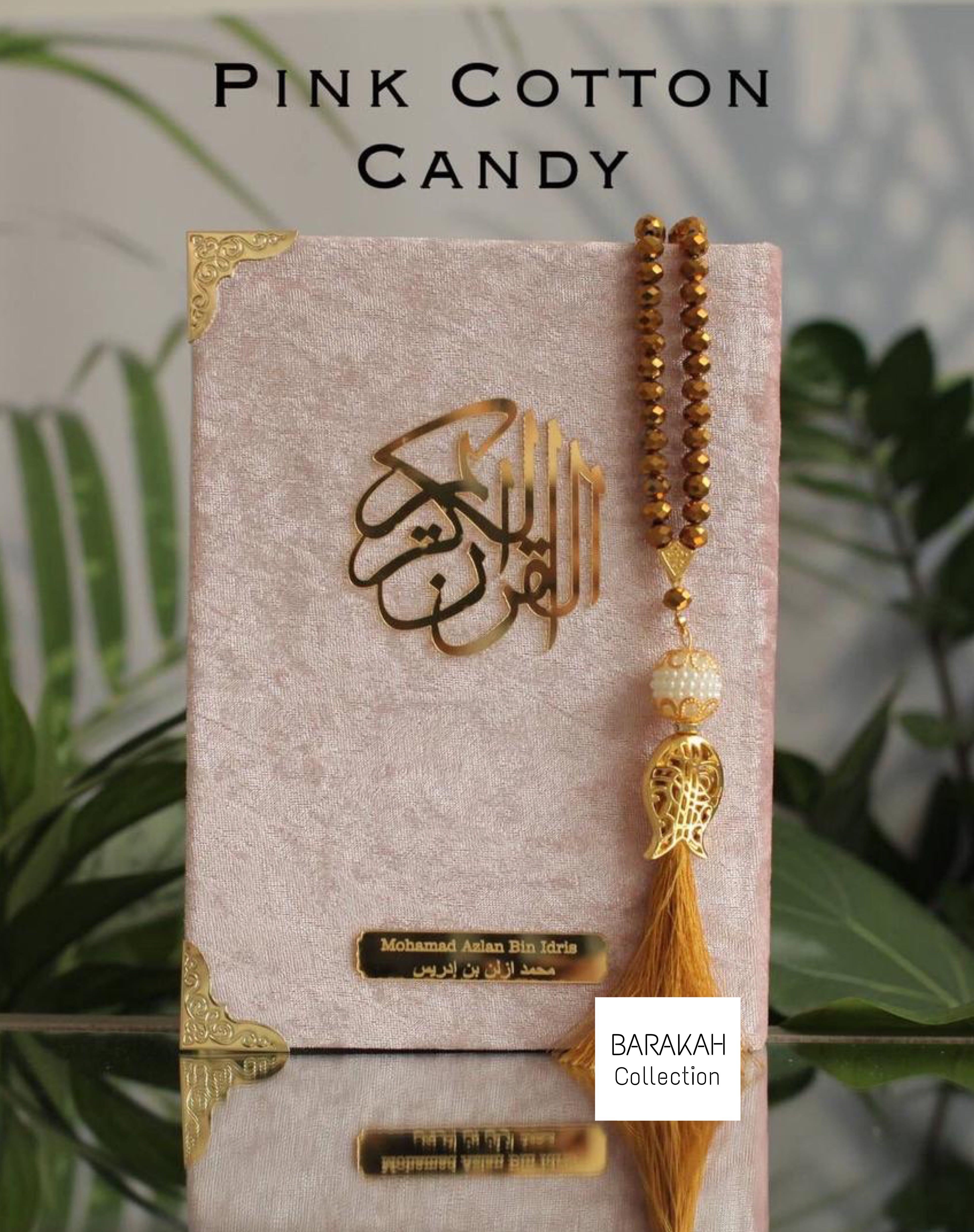 Al-Quran Premium Velvet Cover + Al-Quran Size A5 (Without Tagging) (Category: Religion Books) located in Singapore. Submitted by barakah.collection.sg (Listing ID 1071881741, Image 4). Description: 📢 Al-Quran Premium Velvet - 19 Colours ((Available Size A4/A5)) • Items open for Preorder. 📌Boleh dibuat sebagai Hantaran 📌 Tambah Nama Plate (Jawi/Rumi) extra $15 (Refer to 2nd/3rd/4th photos) (❌DISCONTINUED) 📌 Tambah Edge Gilded (Warna Tepi) extr