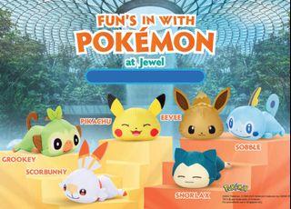 Jewel Pokemon Squishy Mini Plushie Pokémon
Pikachu, Eevee, Snorlax, Sobble, Scorbunny and Grookey