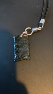 Natural Type A Jadeite Bamboo Pendant | Imperial Harvest | Prosperity Feng Shui Jade | Certified