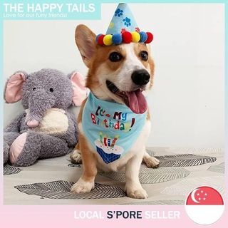 Dog Happy Birthday Hat Party Crown Birthday Scarfs Pet Party Accessories - LSG1704