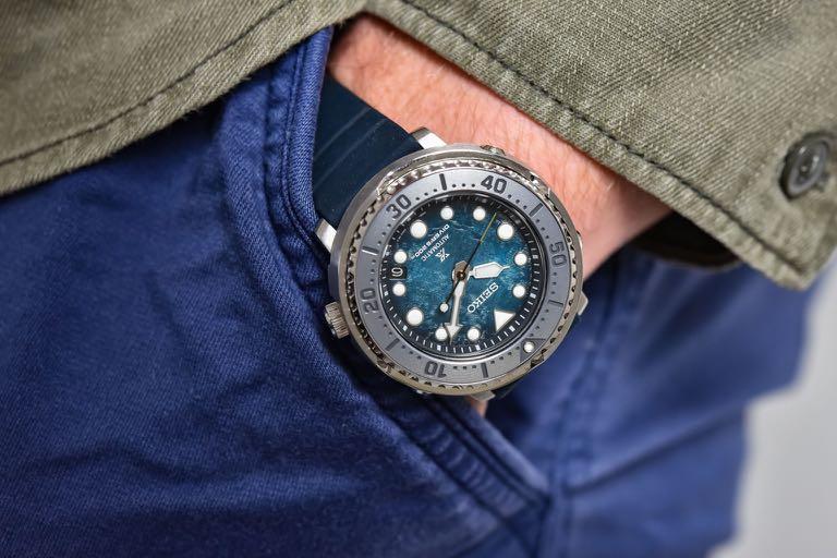 [BNIB] Seiko Prospex “Save the Ocean” Diver Scuba Special Edition Monster SRPH75K1 and Baby Tuna SRPH77K1 (Category: Watches) located in Singapore. Submitted by topaz_trading (Listing ID 1142943160, Image 8). Description: One year official warranty from Seiko Thong Sia. SRPH75K1 - SGD608 (Retail $767.20) SRPH77K1 - SGD628 (Retail $802.50) SRPH75K1 Specifications: Diameter: 42.4mm Thickness: 13.4mm Lug to lug: 49.4mm Crystal: Hardlex Movement: Cal