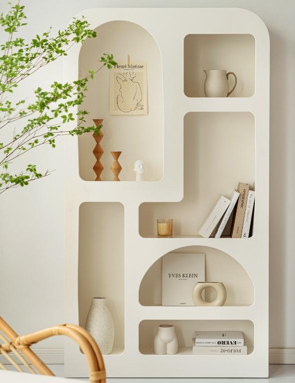 Aegean Display Shelf (Category: Shelves, Cabinets & Racks) located in Singapore. Submitted by lafloriahomedecor (Listing ID 1142443251, Image 4). Description: PRODUCT INFO: Materials: MDF wood, water-proof coating. No assembly needed. Warranty: 6 months. Care: Avoid contact with water, this will prevent moulding. Use a soft, damp cloth with mild, alcohol-free soap to wipe. Away from direct sunlight Free worldwide delivery for orders over $800.