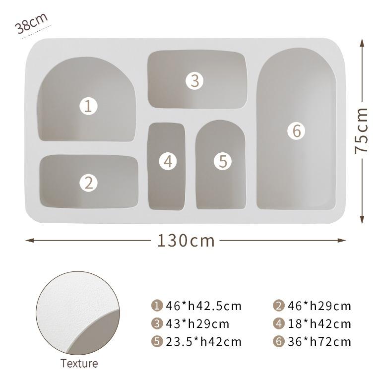 Aegean Display Shelf (Category: Shelves, Cabinets & Racks) located in Singapore. Submitted by lafloriahomedecor (Listing ID 1142443251, Image 8). Description: PRODUCT INFO: Materials: MDF wood, water-proof coating. No assembly needed. Warranty: 6 months. Care: Avoid contact with water, this will prevent moulding. Use a soft, damp cloth with mild, alcohol-free soap to wipe. Away from direct sunlight Free worldwide delivery for orders over $800.