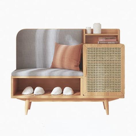 Fujiwara Shoe Bench (Category: Shelves, Cabinets & Racks) located in Singapore. Submitted by lafloriahomedecor (Listing ID 1142443661, Image 5). Description: Assembly needed. Installation tool kit & manual are provided for free. About this product: Materials: America FAS Ashwood, hand-braided rattan doors, leather door handle. High density foam cushion. Warranty: 2 years Care: Avoid direct contact with water or directly sunlight Please note this 
