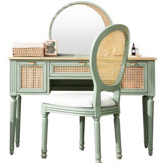 Ivy Rattan Vanity Set