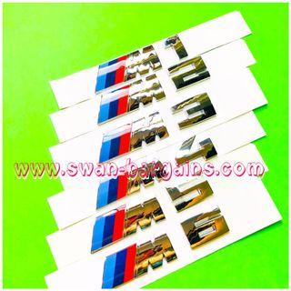 Various Model Chrome Plated Glossy Matte Black BMW M1 M2 M3 M4 M5 M6 X1M X3M X6M M125i M Performance Power Motorsport Classic Embossed Tri-stripes Blue Red Trunk ABS Rear Competition Emblem Badge Logo