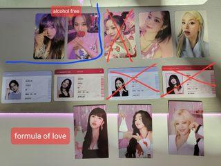 [WTS] TWICE PHOTOCARD CLEARANCE (ALCOHOL FREE / FORMULA OF LOVE)