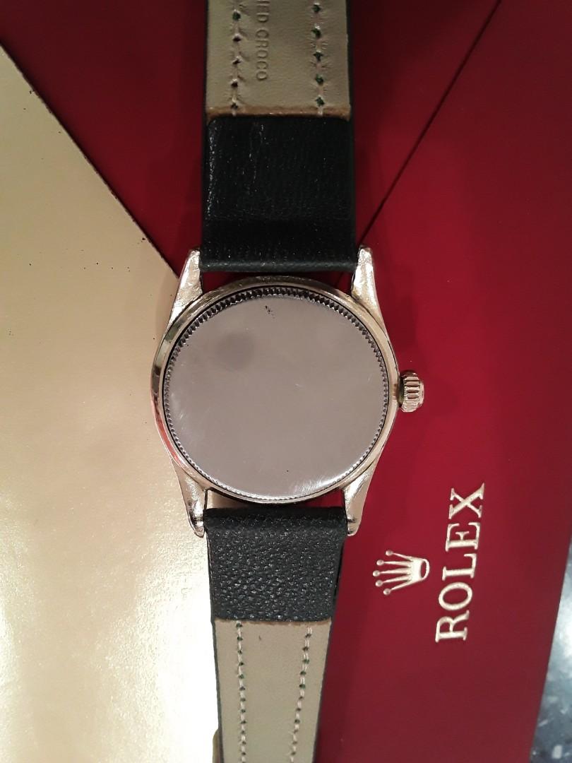 1956 Rolex Oyster Speedking 6418 in Gold 40micron not 6694 6494 6424 (Category: Watches) located in Singapore. Submitted by hxhcollections (Listing ID 1171087977, Image 2). Description: A beautiful genuine Rolex Oyster Speed king model 6418 in 40 micron gold for sale. A beautiful "369 explorer dial". Rarely available in this condition. Thanks for your interest..