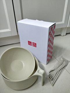 Uniqlo bowl and cutlery set