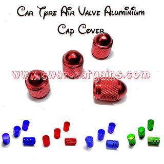 4pcs Aluminum Various Colours Design  Car Bike Tyre Stem Valve Tire Caps Air Cover Set