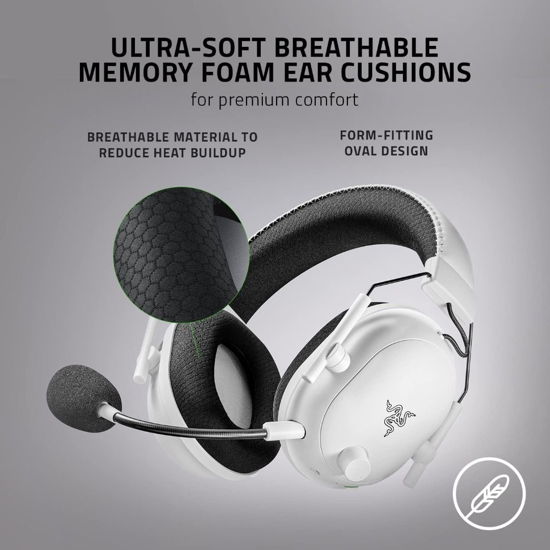 [Official]($8.80 Cashback!) Razer BlackShark V2 Pro (2023 Edition) Wireless Bluetooth+2.4GHz Over-Ear Gaming Headset with Boom Microphone (Category: Headphones & Headsets) located in Singapore. Submitted by treoo (Listing ID 1037486639, Image 6). Description: 🔥✨Promotion valid 1st Aug - 31st Aug 2026 only; while stocks last! ✨🔥 ★ 2.4GHz wireless connection to ensure lossless audio that’ll always stay synced to your game. ★ RAZER™ Triforce Titan