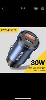 Essager 30W 5A QC PD 3.0 SCP USB Car Charger Quick Charge4.0 USB Type C Car Fast Charging For iPhone 12 13 Huawei Samsung Xiaomi