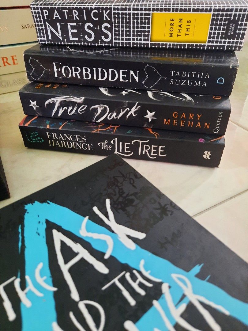 $5-$8 YA/ADULT BOOKS CLEARANCE! (Category: Storybooks) located in Singapore. Submitted by bookish.finds (Listing ID 1258787161, Image 2). Description: Books include genres from: fantasy, romance, sci-fi, queer, thrillers & contemporary. Slide 2: All $6 Patrick Ness - More Than This [SOLD] Gary Meehan - True Dark Tabitha Suzuma - Forbidden Frances Hardince - The Lie Tree Slide 3: Jojo Moyes - Me Before You & After You ($12) [SOLD] Victoria Aveyard