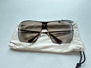 LOUIS VUITTON Damier Ebene Conspiration Mask Sunglasses