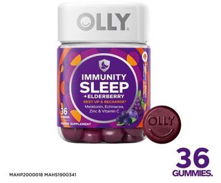 OLLY Immunity Sleep Gummy Supplements with Vitamin C, Zinc, Melatonin, For Immune Support,18 Day Supply (36 Count)