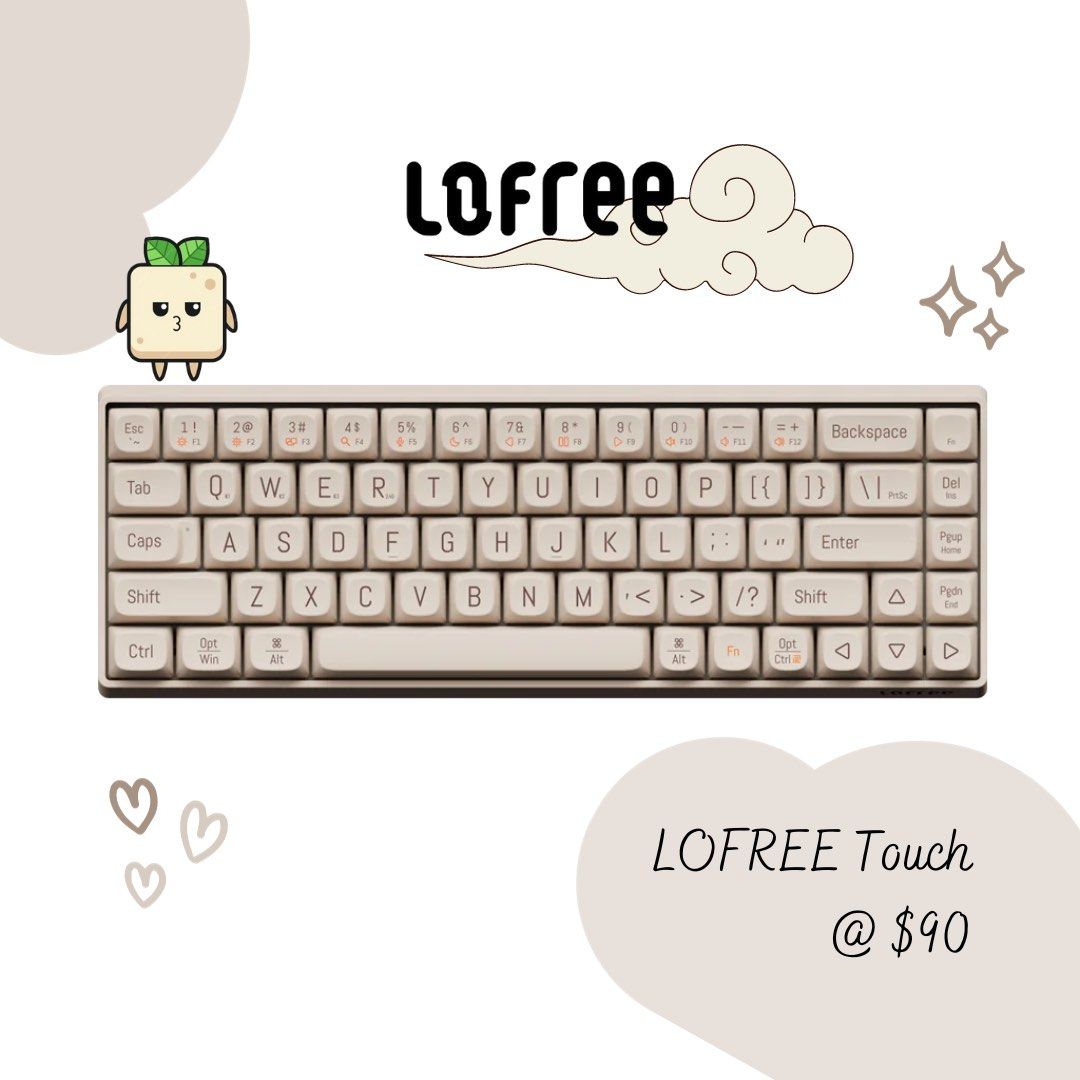 [SG] Lofree Touch Mechanical Keyboard / 65% Wireless Bluetooth Mechanical Keyboard / Hot-Swappable DIY Custom Mechanical Keyboard Kit / RGB Mechanical Keyboard / GK61 / RK61 (Category: Computer Keyboard) located in Singapore. Submitted by xxeris (Listing ID 1268428189, Image 1). Description: 🔥[OFFICIAL PRODUCT OF Lofree]🔥 ✅ (Free shipping on all orders!) ✅ ETA - 5 Days to 1 Week ⬇️ Unboxing Video Here! ⬇️ [https://www.youtube.com/watch?v=hWR_XD