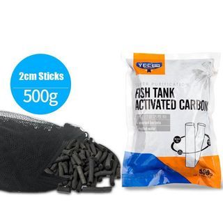 Activated Charcoal Carbon Pellets 500g, Fish Tank Filter, Filter Media In Mesh Bag To Cultivate Nitrifying Bacteria