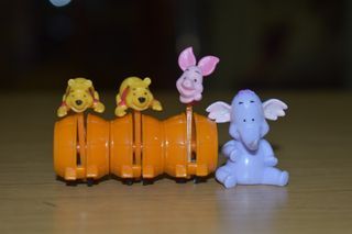 [Thailand 7-11] Winnie the Pooh tigger piglet heffalump toy wheel figurine sticker
