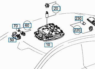 WDD207 Roof mounted operating unit / interior light