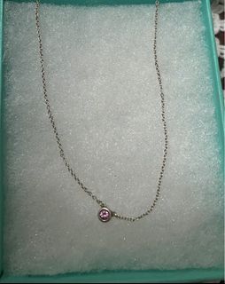 Tiffany & Co Elsa Peretti Color by the Yard- purple pendant in silver chain