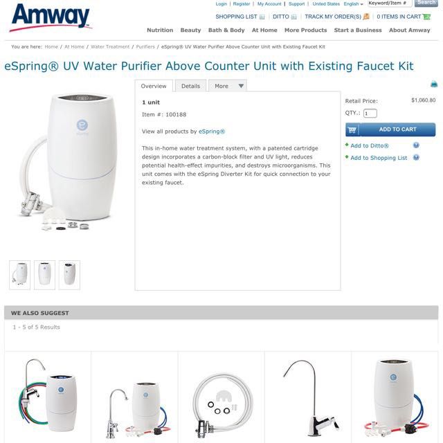 E-Spring water filter (Category: Water Purifers & Dispensers) located in Singapore. Submitted by queeney01 (Listing ID 1218848794, Image 3). Description: ** selling it at a cheaper rate. ** Brand new in box. Didn’t open the box. Can request to see the product. Can meet anywhere to deal. Cash on delivery only. .