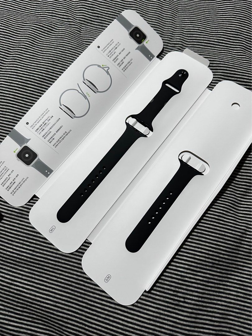 Apple Watch Strap (44mm) (Category: Wearables & Smart Watches) located in Singapore. Submitted by aa999 (Listing ID 1227352427, Image 4). Description: - 100% authentic Apple Watch strap (44mm) - space black sports band - brand new, unworn - seal broken to check inside .