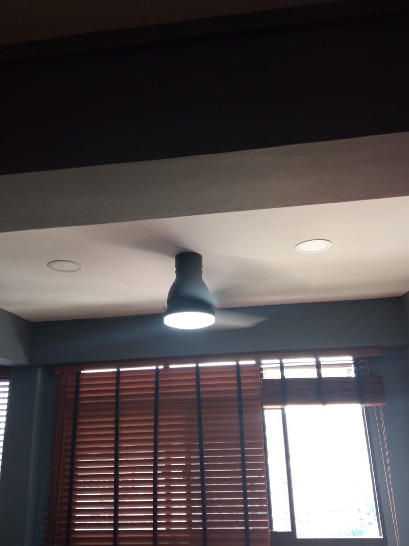 Ceiling fan installation (Category: Lighting & Electrical Services) located in Singapore. Submitted by simon7345 (Listing ID 1229233871, Image 4). Description: Electrical services:- 1.Installation for ceiling fan (all types of fan install) 2.Install ceiling lights 3.Install light switch 4.Install Chandler lights 5.Install switch 6.Install PowerPoint 7.Install water heater 8.Install down light 9.Install track light 10.Install curtain Rod & track 1