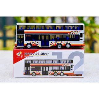 🔥MAN A95 Silver Pixelated Service 969 (No Decal) Singapore Bus Model 1:110 Scale Hot Wheel Size 🔥 ( BRAND NEW / READY STOCKS)
