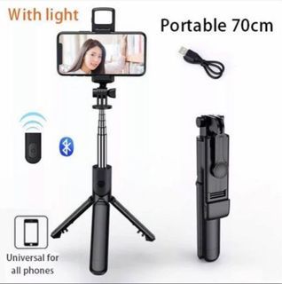 S03S Wireless Bluetooth Selfie Stick Foldable Mini Tripod with Fill Light