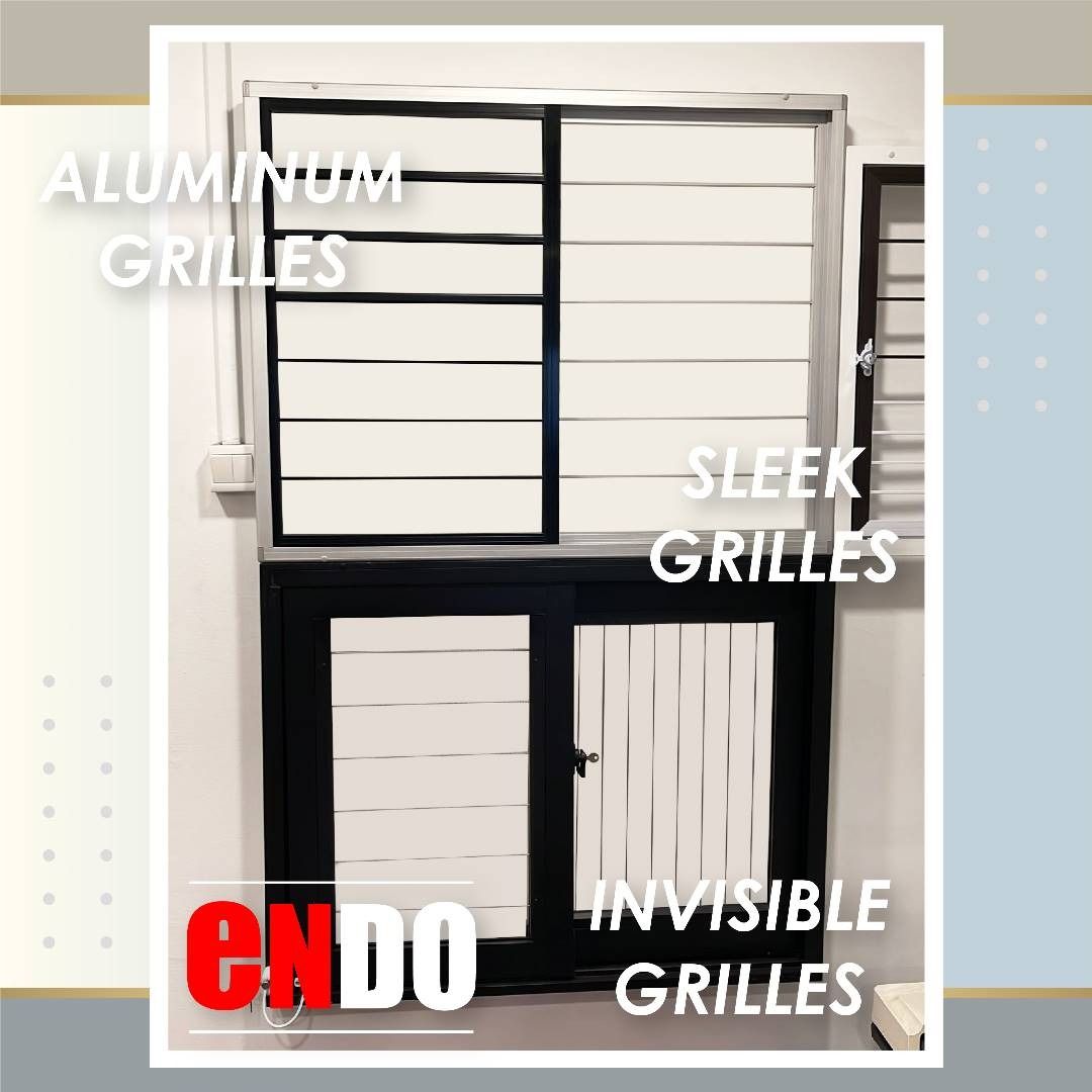 Slim grilles /Sleek Grilles/Home Grilles for Window/Direct factory pricing/Sliding window/BTO invisible Grilles/ BTO Sleek Sliding Grilles / BTO Aluminium Grilles / HDB invisible Grilles/Outdoor Blinds (Category: Safety Gates, Locks & Protectors) located in Singapore. Submitted by endogrillesofficial (Listing ID 1233214844, Image 4). Description: Our Operating Hours: Monday - Saturday, 9am to 7pm. We have a factory that specialises in invisible g