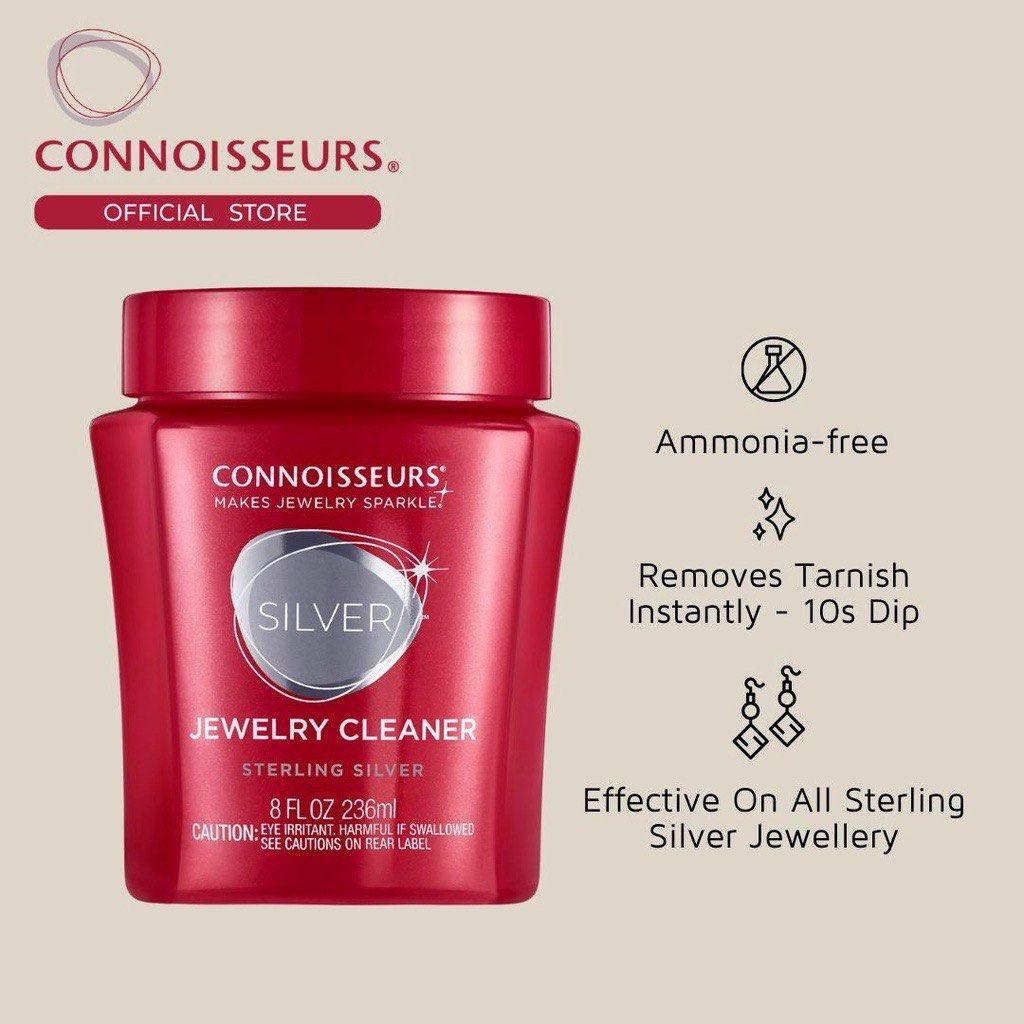 Connoisseurs Fine Silver Jewelry Cleaner / Jewellery Cleaner 236ml Gold Silver Diamond Polish (Category: Jewelry) located in Singapore. Submitted by sherry_w1106 (Listing ID 1233404876, Image 3). Description: Connoisseurs Gold Silver Jewelry Cleaner / Jewellery Cleaner 236ml Gold Silver Diamond Polish 100% authentic, re-usable, effective in making your jewellery shinny & clean Expiry at least 2 years Dip tray & cleaning brush included Available O