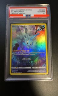 Psa 10 Gem Mint Pokémon Full Art Galarian Gallery Manaphy from Crown Zenith