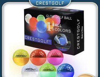 LED golf ball, 6 balls/box